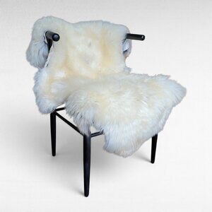 Genuine Sheepskin Rug Beige Tan Cream 44" x 33"